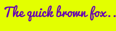 Image with Font Color 6700B2 and Background Color E3FF00
